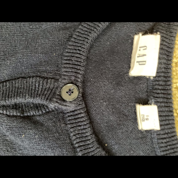 Navy Gap Cardigan, girls size 10 - Picture 2 of 2